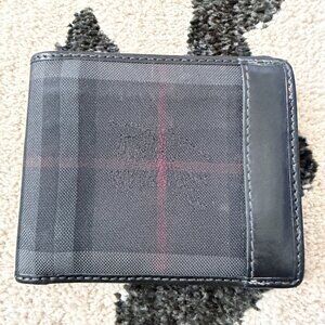 Burberry Black Check Bifold Wallet